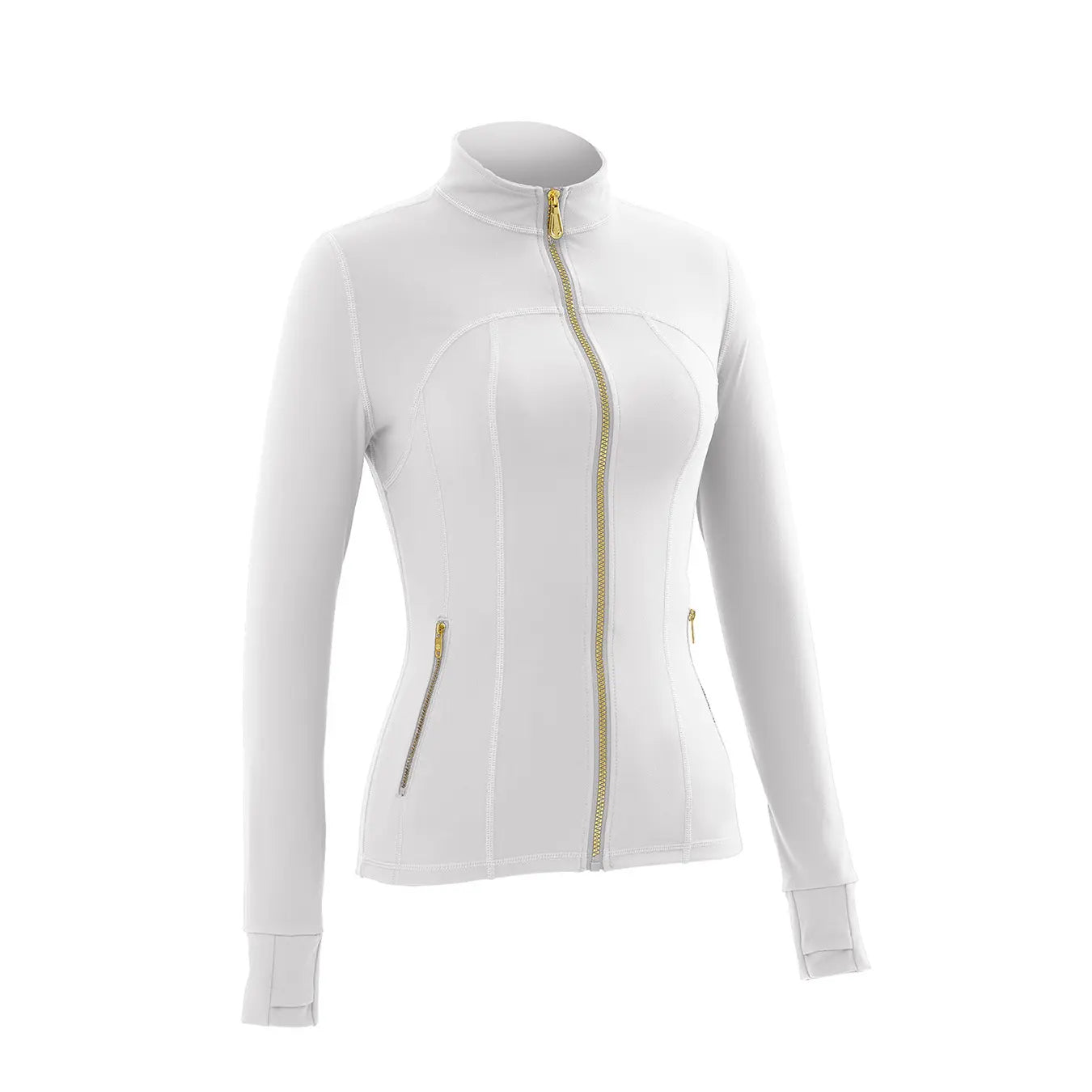 Uncia Active Women'S 2-Piece Slim-Fit Athletic Sports Set - Gold-Zipper Jacket, High-Stretch Hip-Shaping Leggings for Yoga, Gym,Back to School,Back to School Haul
