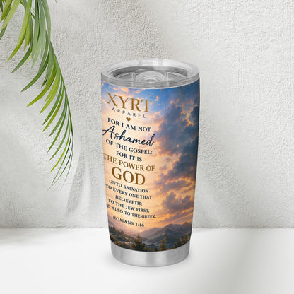 Xyrt Apparel Faith 20oz tumbler - Romans 1:16