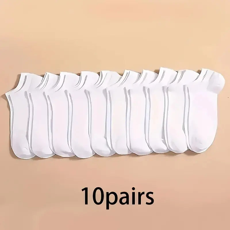 Solid  Low Cut Ankle Socks for Men and Women, Breathable and Durable Multipacks for Daily Wear.
