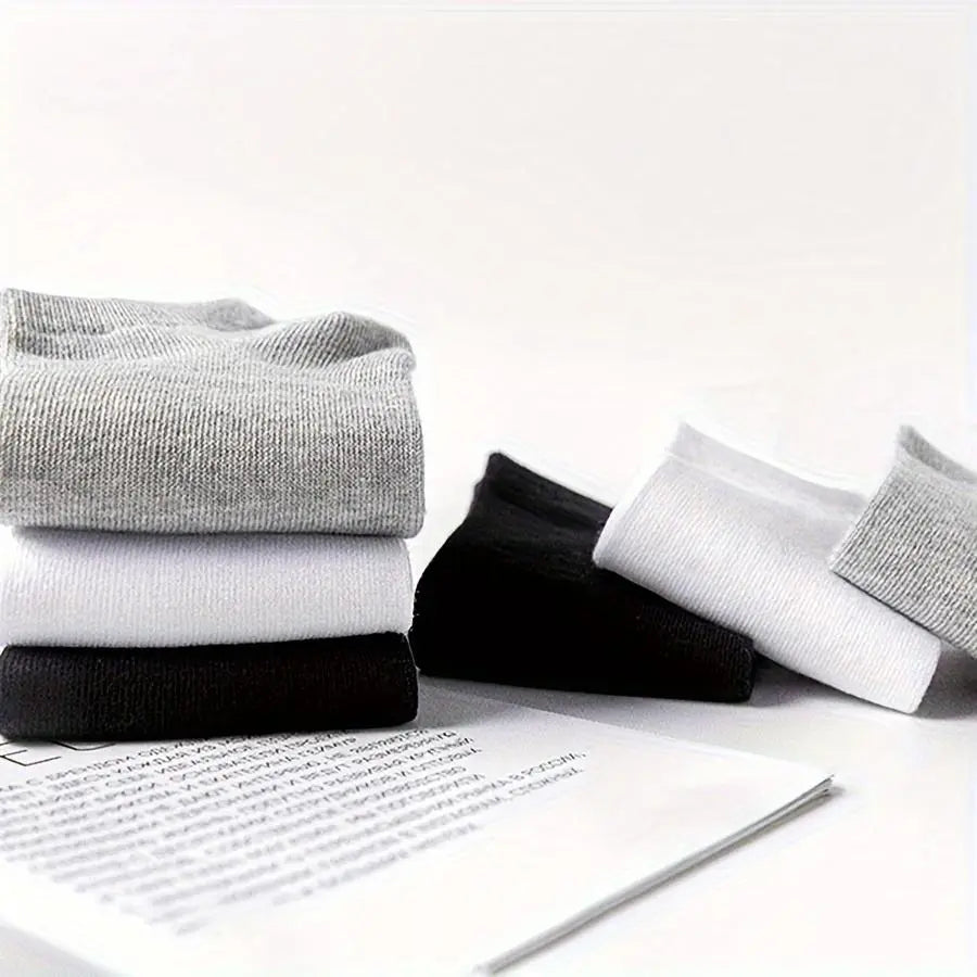 Solid  Low Cut Ankle Socks for Men and Women, Breathable and Durable Multipacks for Daily Wear.