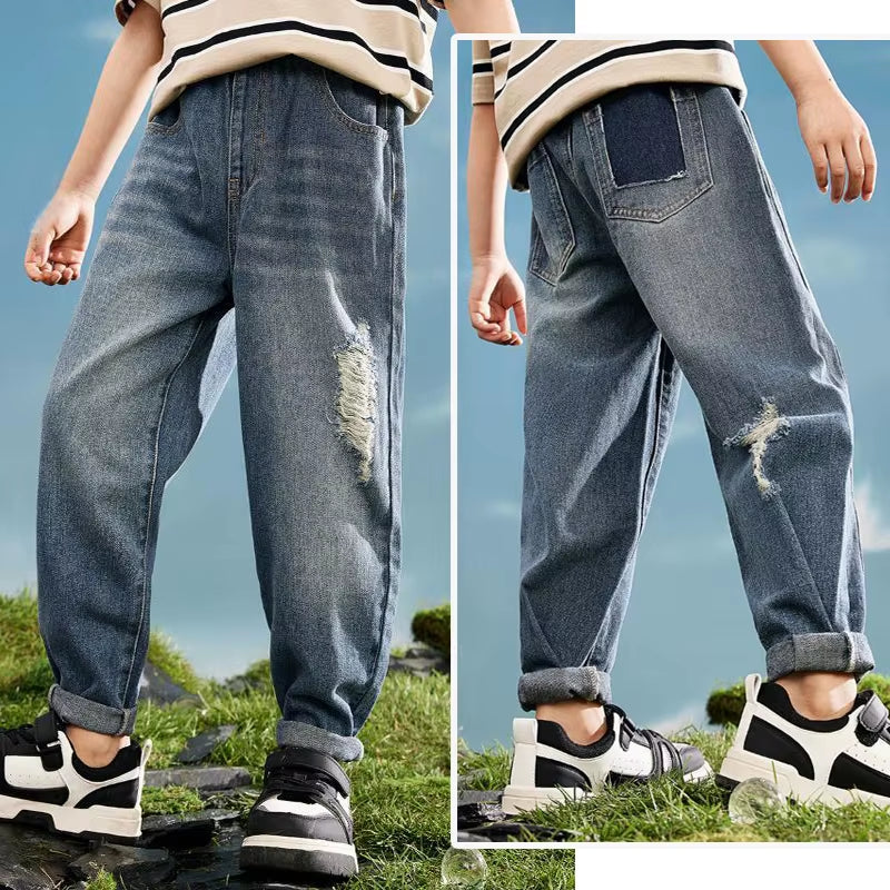Kids Boys Clothes Jeans Pants Children Wears Denim Clothing Infant Baby Trousers Bottoms 4 5 6 7 8 9 10 11 Years