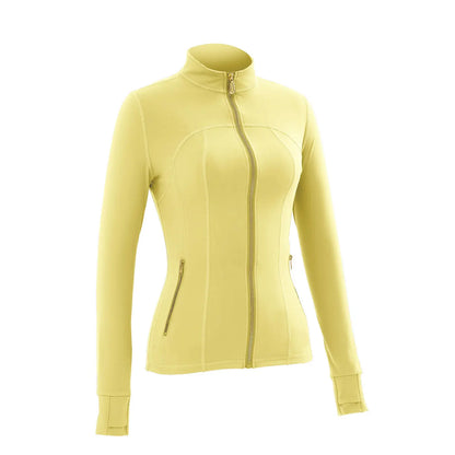 Uncia Active Women'S 2-Piece Slim-Fit Athletic Sports Set - Gold-Zipper Jacket, High-Stretch Hip-Shaping Leggings for Yoga, Gym,Back to School,Back to School Haul