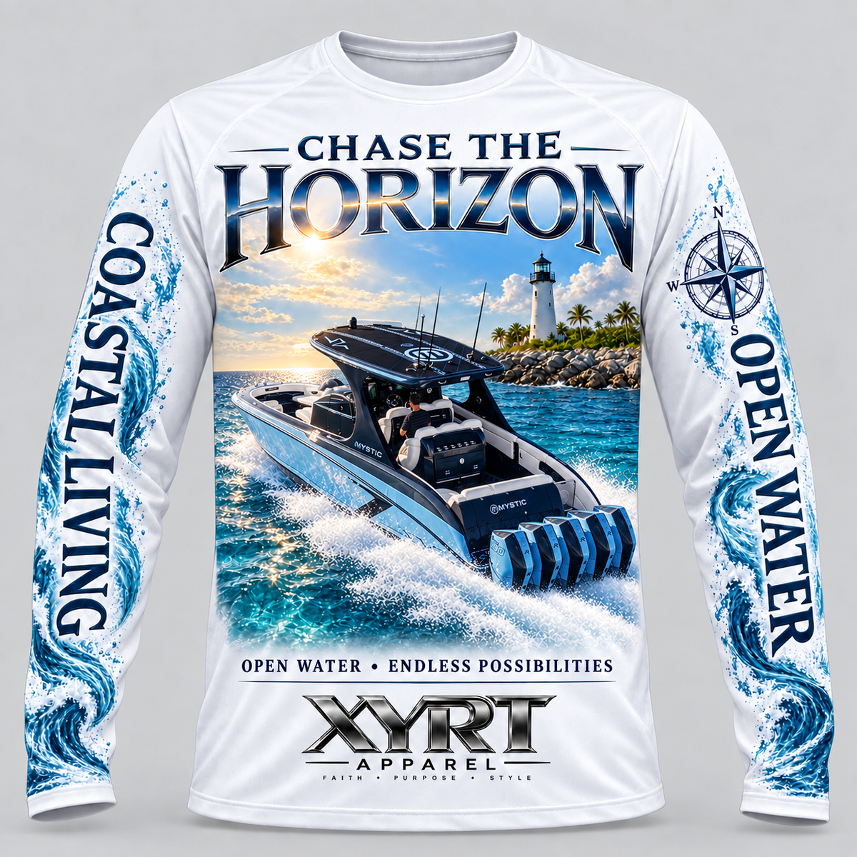XYRT Chase The Horizon Long - Sleeve Performance Boating Shirt