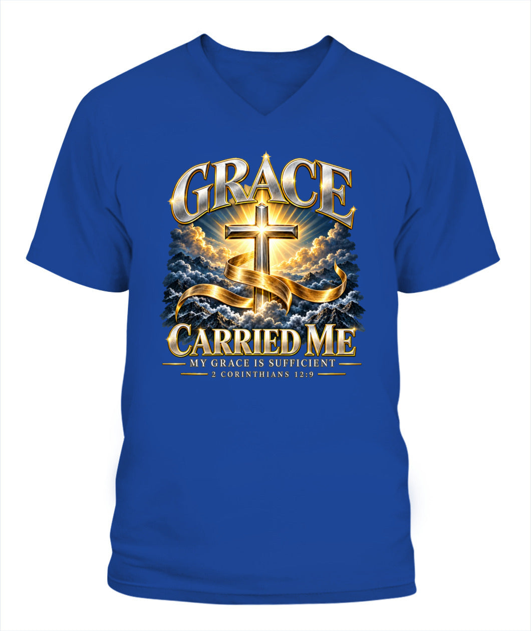 Grace Carried Me - 2 Corinthians 12:9 Xyrt Apparel Faith T-Shirt