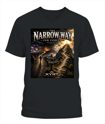 Xyrt Apparel Faith Collection - Narrow Way' Mens  V-Neck T-Shirt 
