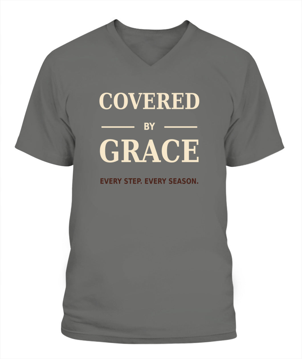 Covered By Grace- Xyrt Apparel V Neck Faith T-Shirt