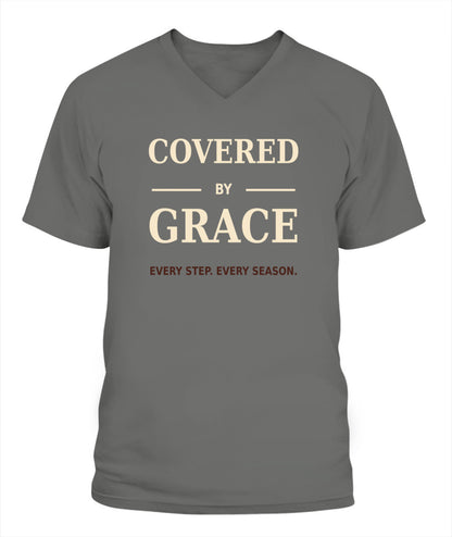 Covered By Grace- Xyrt Apparel V Neck Faith T-Shirt
