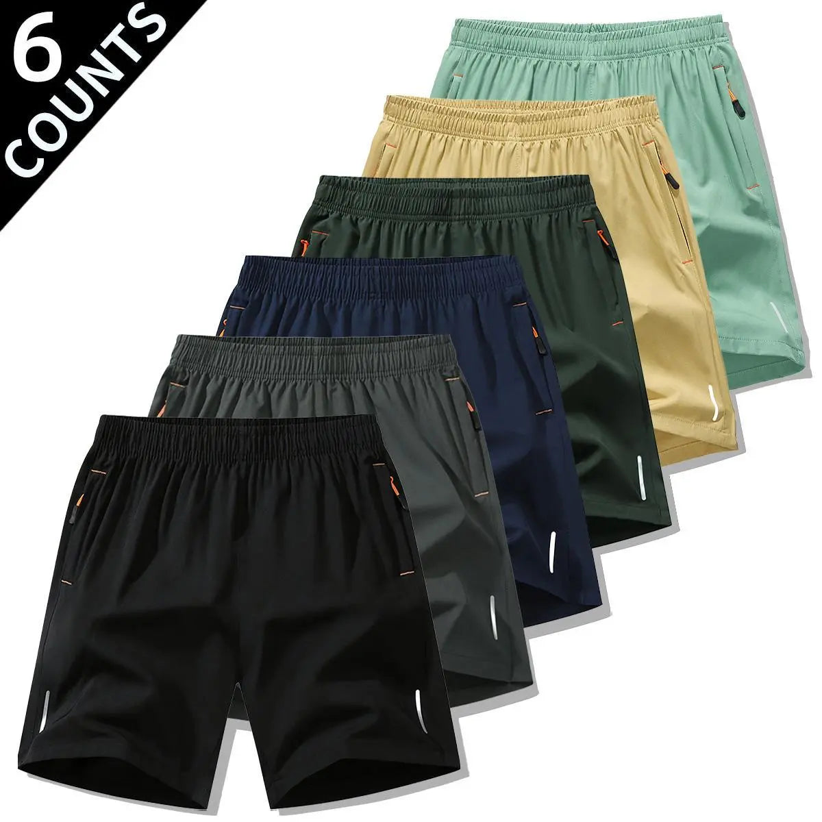 6-Piece Set Shorts for Men Summer Men'S Casual Quick Drying Shorts, Sports and Casual Jogging, Breathable and Loose Bottom Shorts Tiktok Shop Deals 5 Sense Gifts for Him Plain Beige Menswear Tropical Springstatements