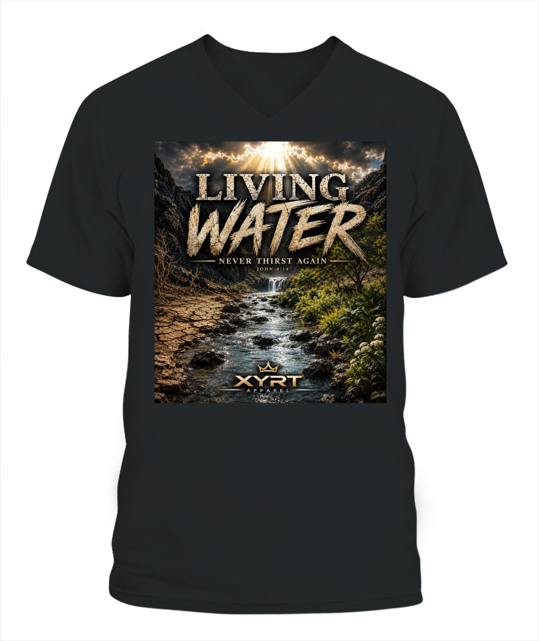 Xyrt Apparel Faith collection - 'Living Water'  V-Neck T-Shirt 