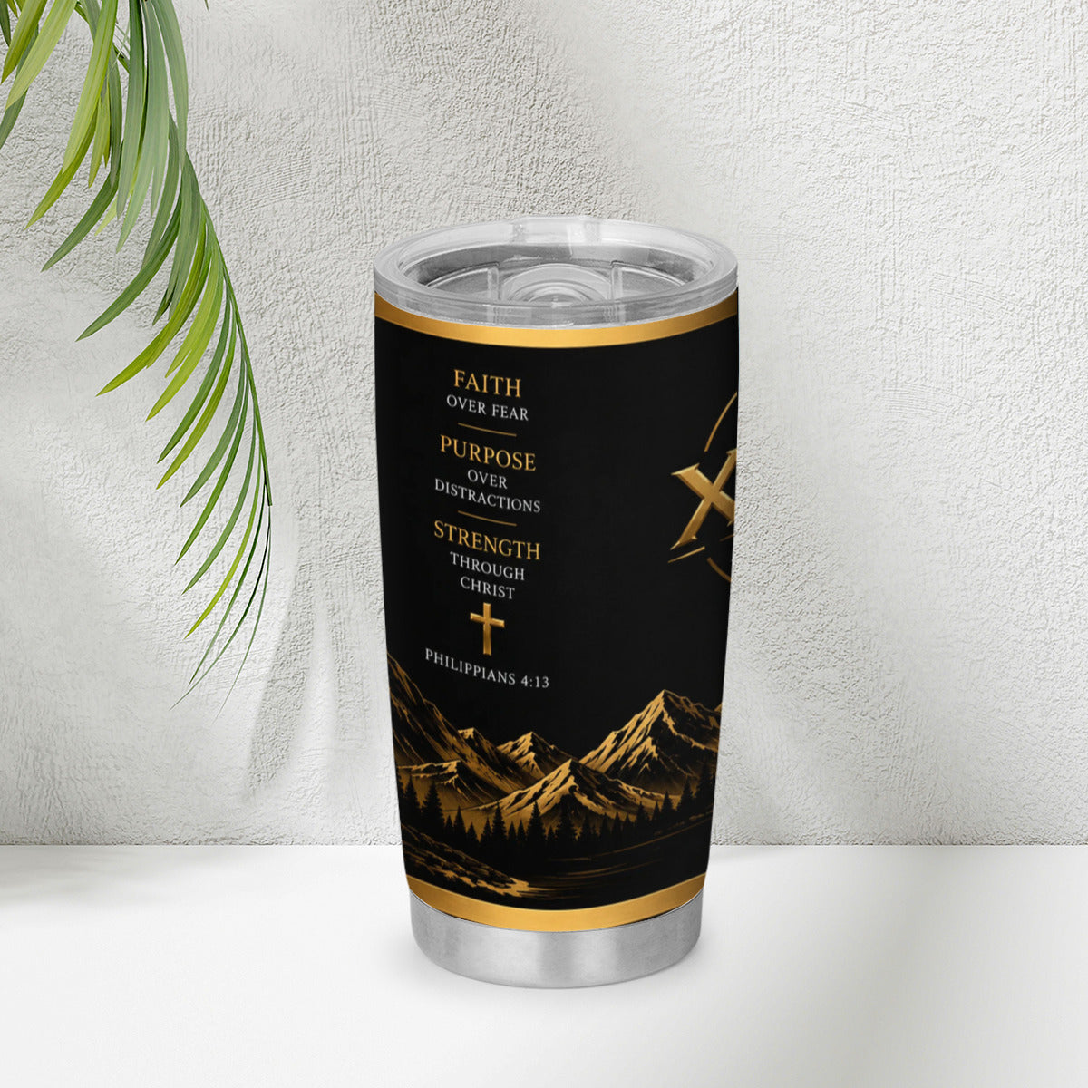 XYRT Apparel Faith & Strength 20oz Premium Tumbler / Philippians 4:13