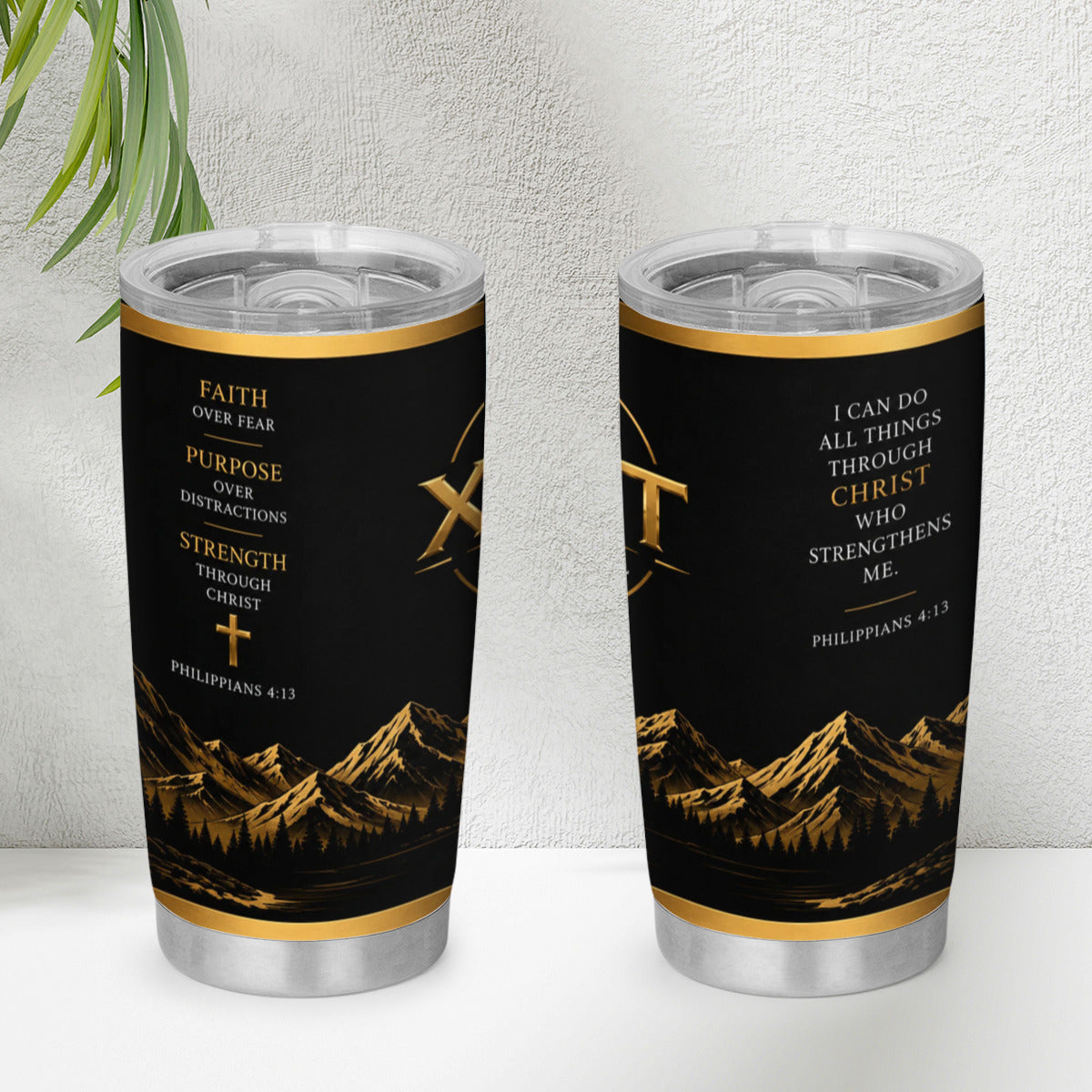 XYRT Apparel Faith & Strength 20oz Premium Tumbler / Philippians 4:13