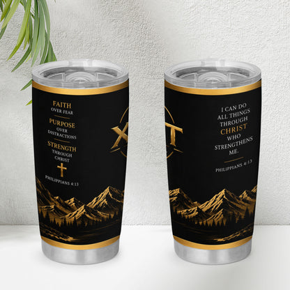 XYRT Apparel Faith & Strength 20oz Premium Tumbler / Philippians 4:13