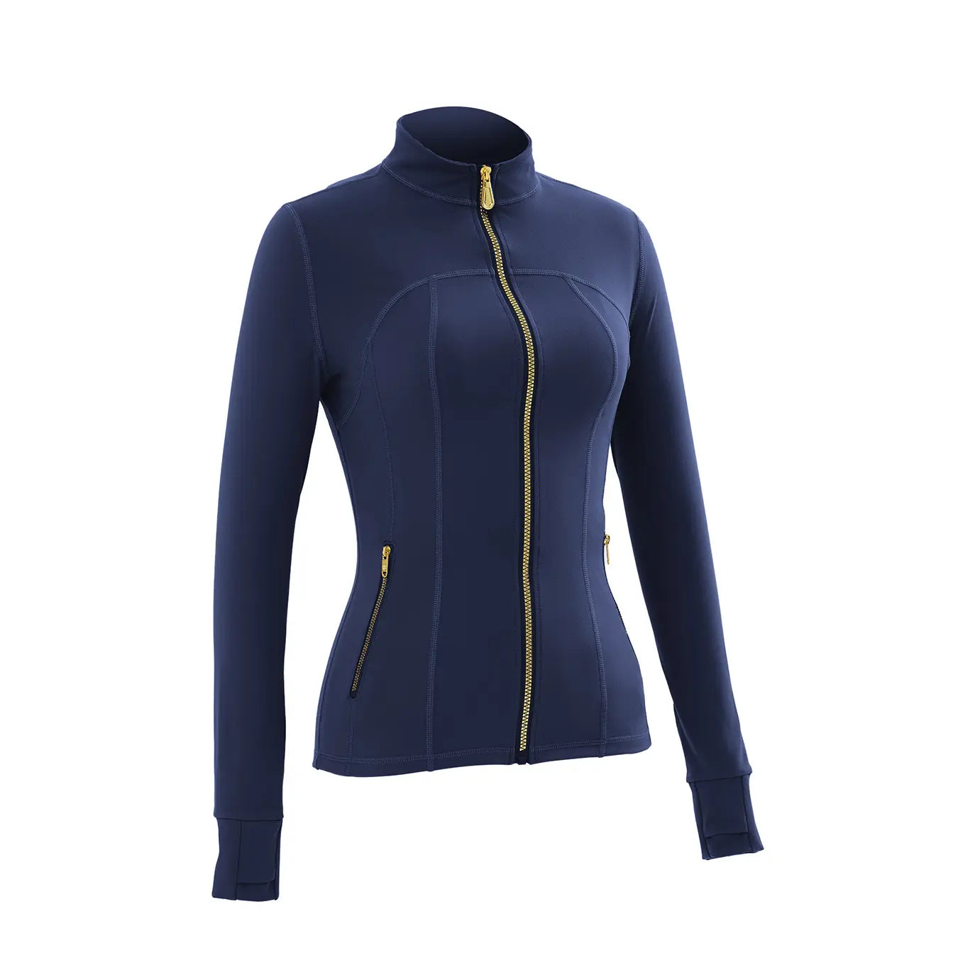 Uncia Active Women'S 2-Piece Slim-Fit Athletic Sports Set - Gold-Zipper Jacket, High-Stretch Hip-Shaping Leggings for Yoga, Gym,Back to School,Back to School Haul
