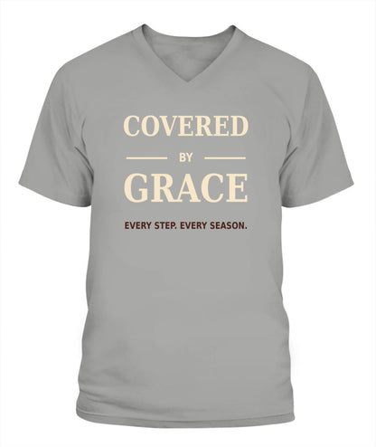 Covered By Grace- Xyrt Apparel V Neck Faith T-Shirt