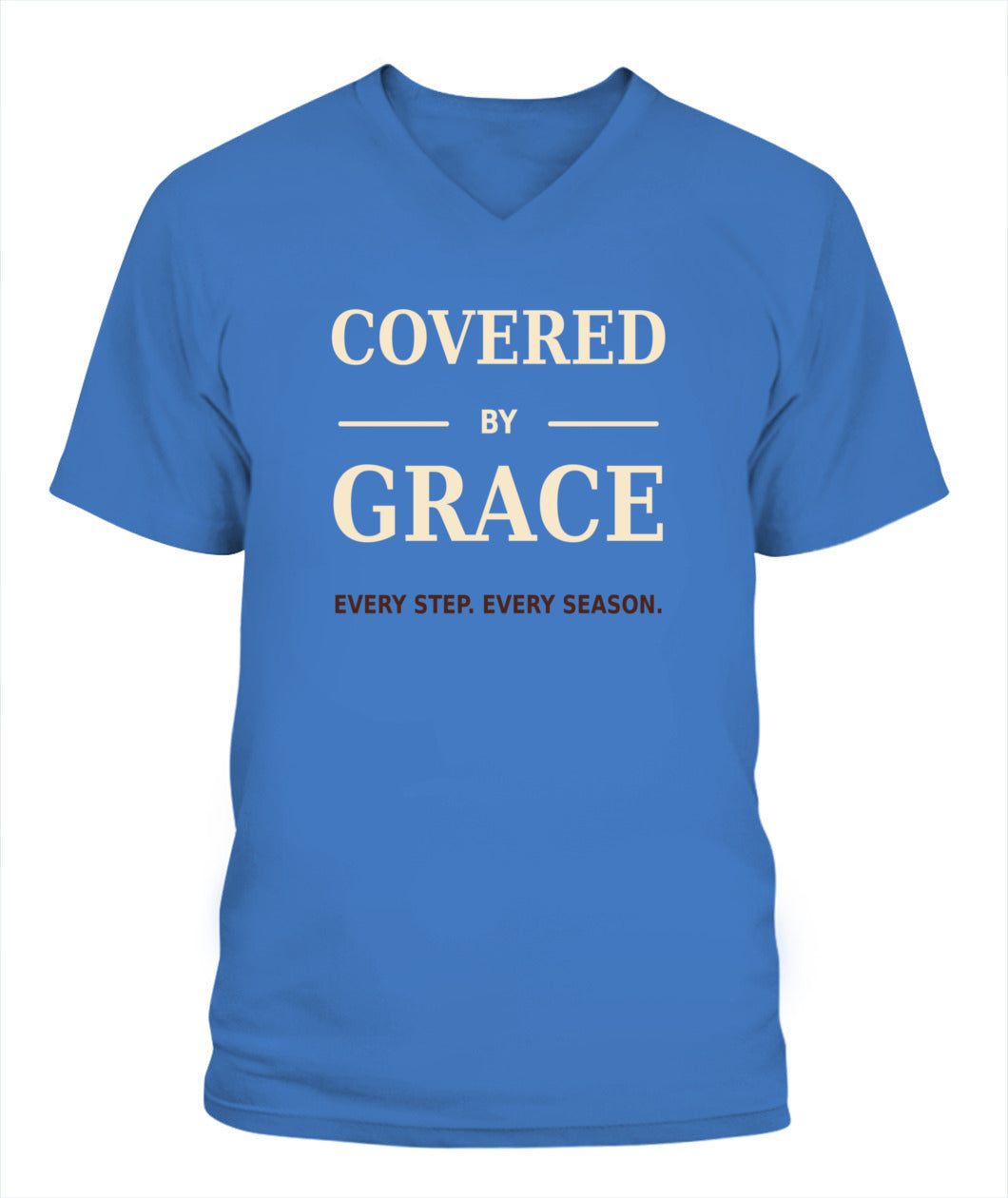 Covered By Grace- Xyrt Apparel V Neck Faith T-Shirt