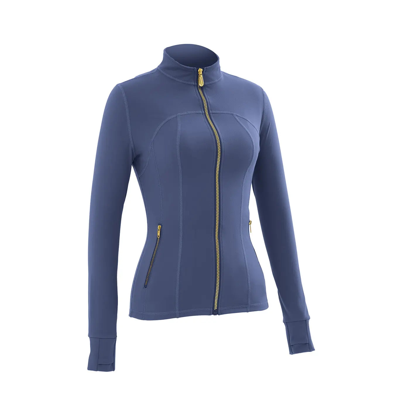 Uncia Active Women'S 2-Piece Slim-Fit Athletic Sports Set - Gold-Zipper Jacket, High-Stretch Hip-Shaping Leggings for Yoga, Gym,Back to School,Back to School Haul