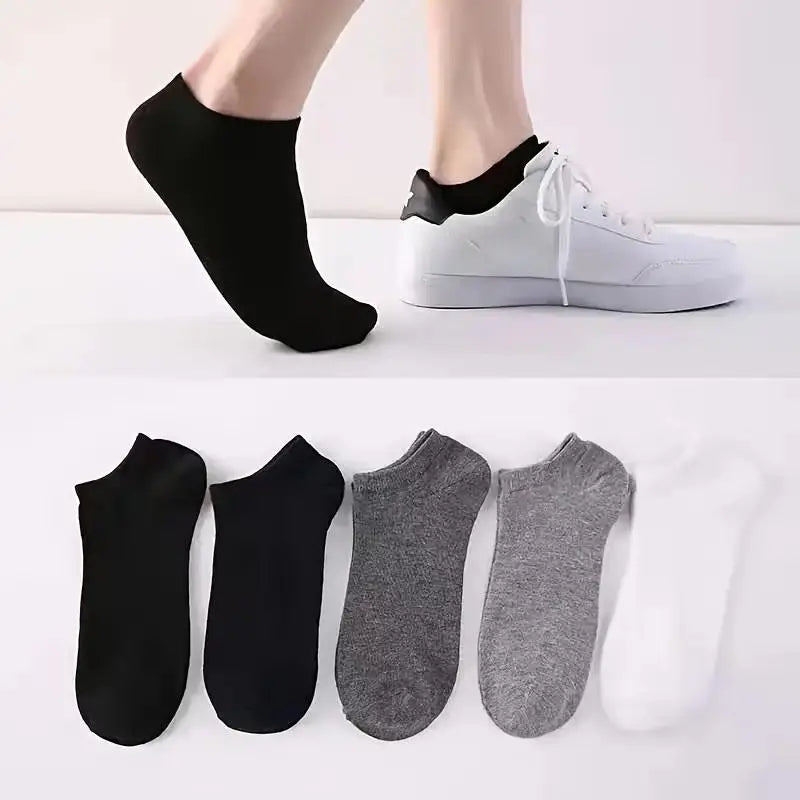 Solid  Low Cut Ankle Socks for Men and Women, Breathable and Durable Multipacks for Daily Wear.