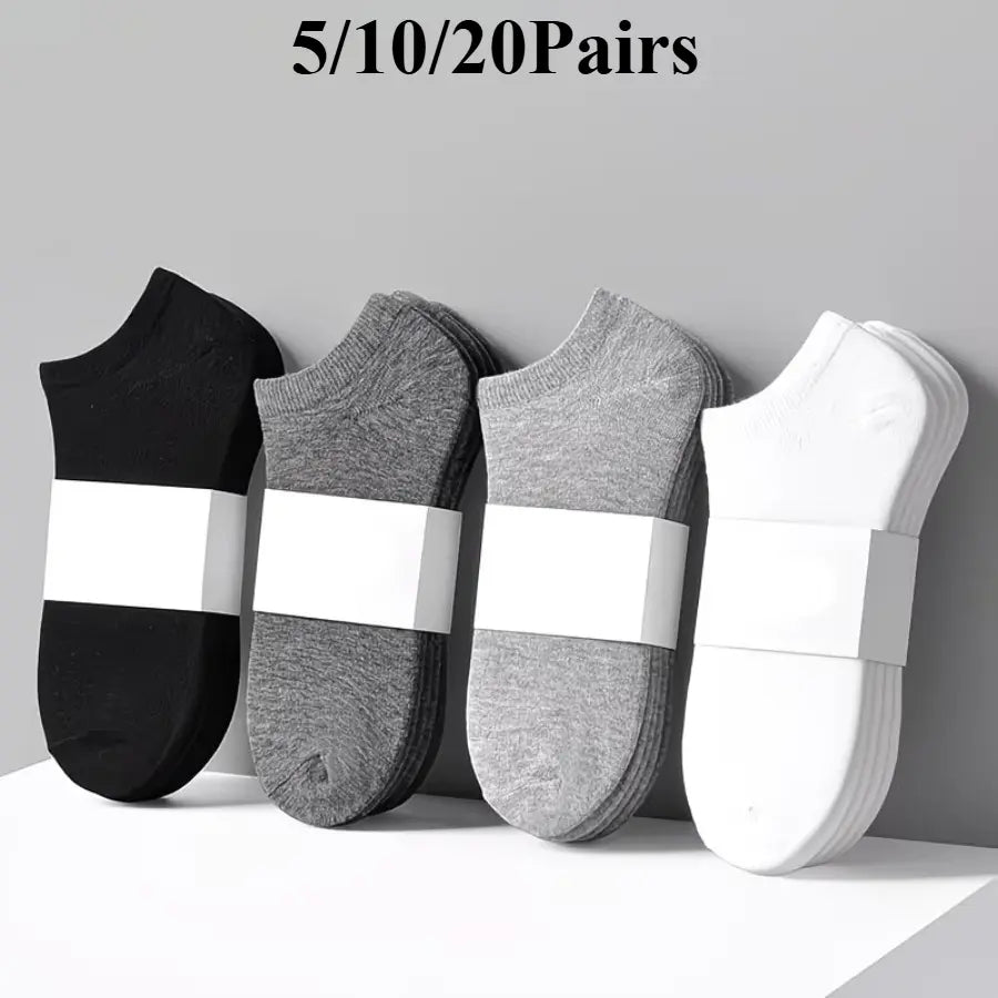 Solid  Low Cut Ankle Socks for Men and Women, Breathable and Durable Multipacks for Daily Wear.