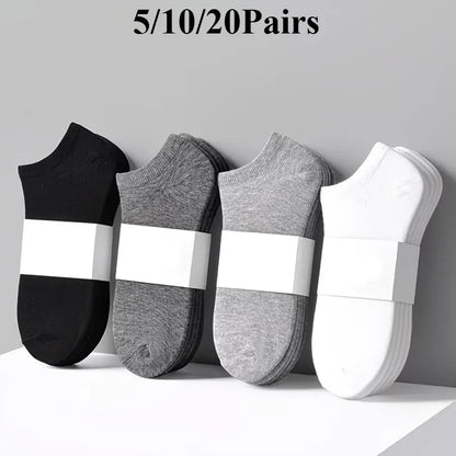 Solid  Low Cut Ankle Socks for Men and Women, Breathable and Durable Multipacks for Daily Wear.