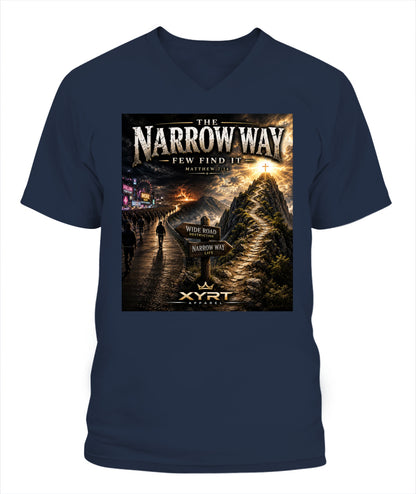 Xyrt Apparel Faith Collection - Narrow Way' Mens  V-Neck T-Shirt 