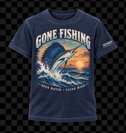 XYRT Apparel Kids Gone Fishing Graphic T-Shirt