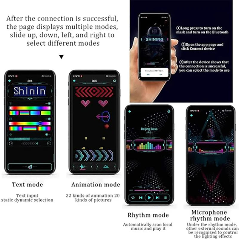 2025 New LED Cap, Multi-Language APP Control DIY Editing Light up Cool Hat (Text, Music, Image, Drawing) for Men Women