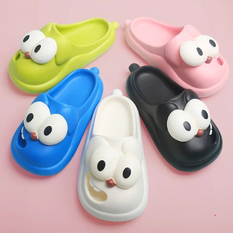 Tongue Kiss Slippers Big Eye Dog Slippers,Cute Funny Big Eye Dog Fun Cartoon Package Head Eva Slippers for 