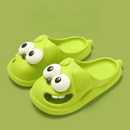 Tongue Kiss Slippers Big Eye Dog Slippers,Cute Funny Big Eye Dog Fun Cartoon Package Head Eva Slippers for 