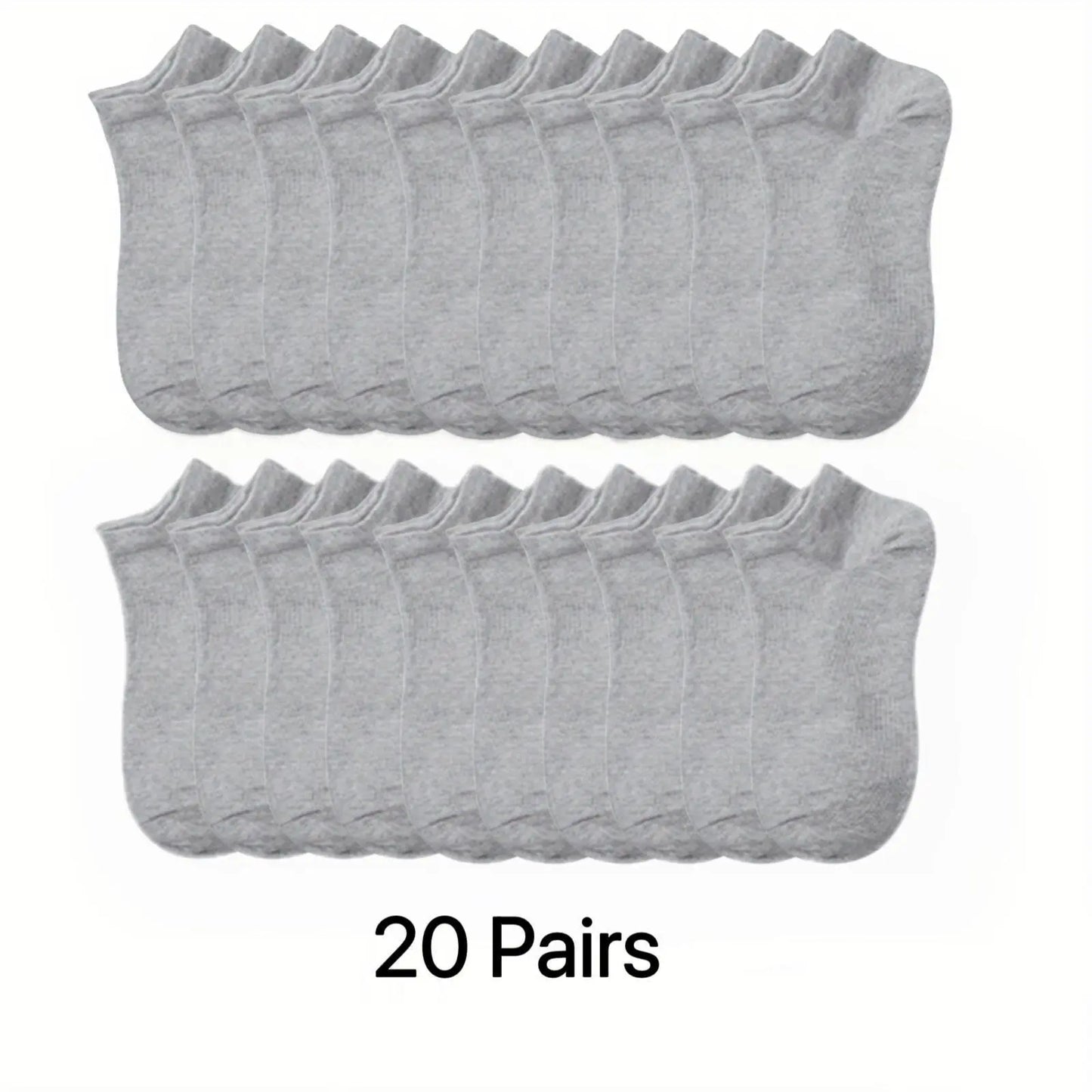 Solid  Low Cut Ankle Socks for Men and Women, Breathable and Durable Multipacks for Daily Wear.
