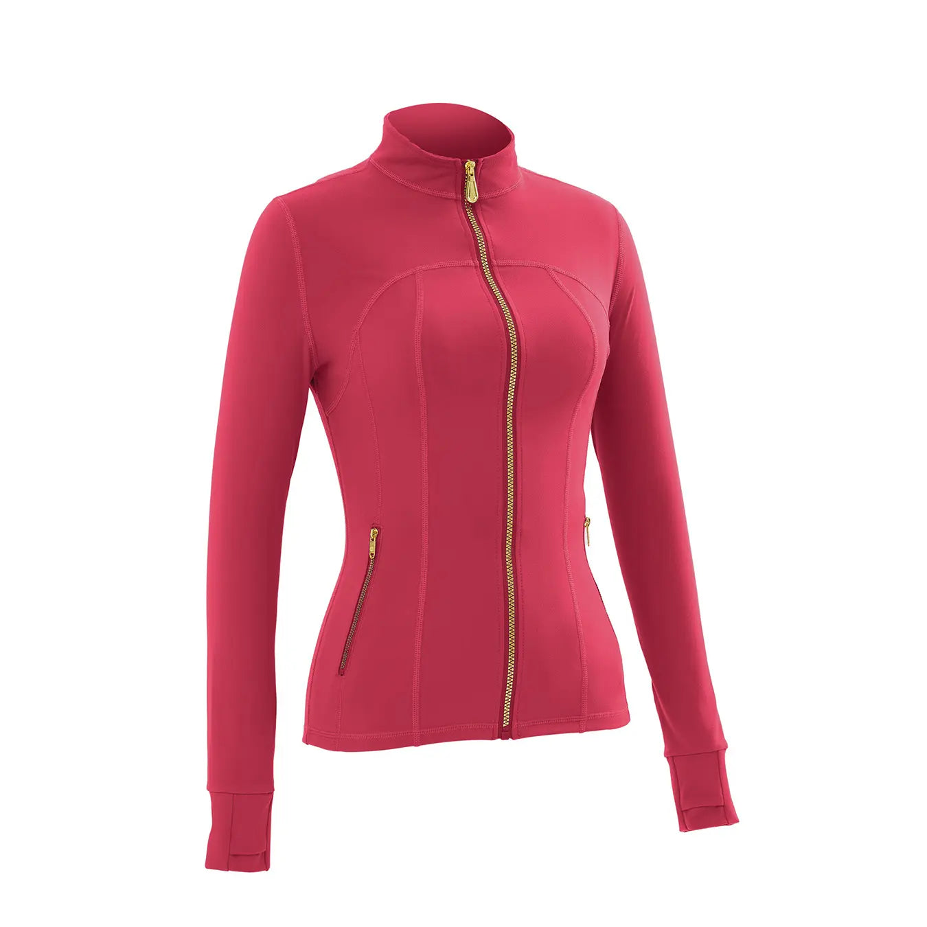 Uncia Active Women'S 2-Piece Slim-Fit Athletic Sports Set - Gold-Zipper Jacket, High-Stretch Hip-Shaping Leggings for Yoga, Gym,Back to School,Back to School Haul
