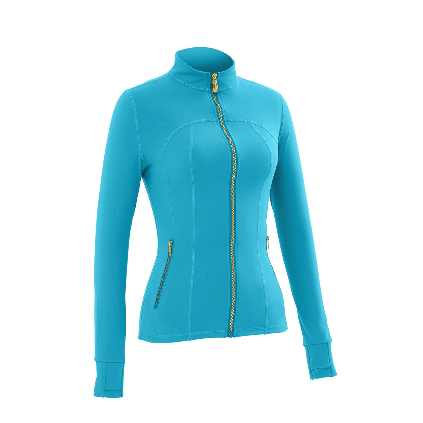 Uncia Active Women'S 2-Piece Slim-Fit Athletic Sports Set - Gold-Zipper Jacket, High-Stretch Hip-Shaping Leggings for Yoga, Gym,Back to School,Back to School Haul