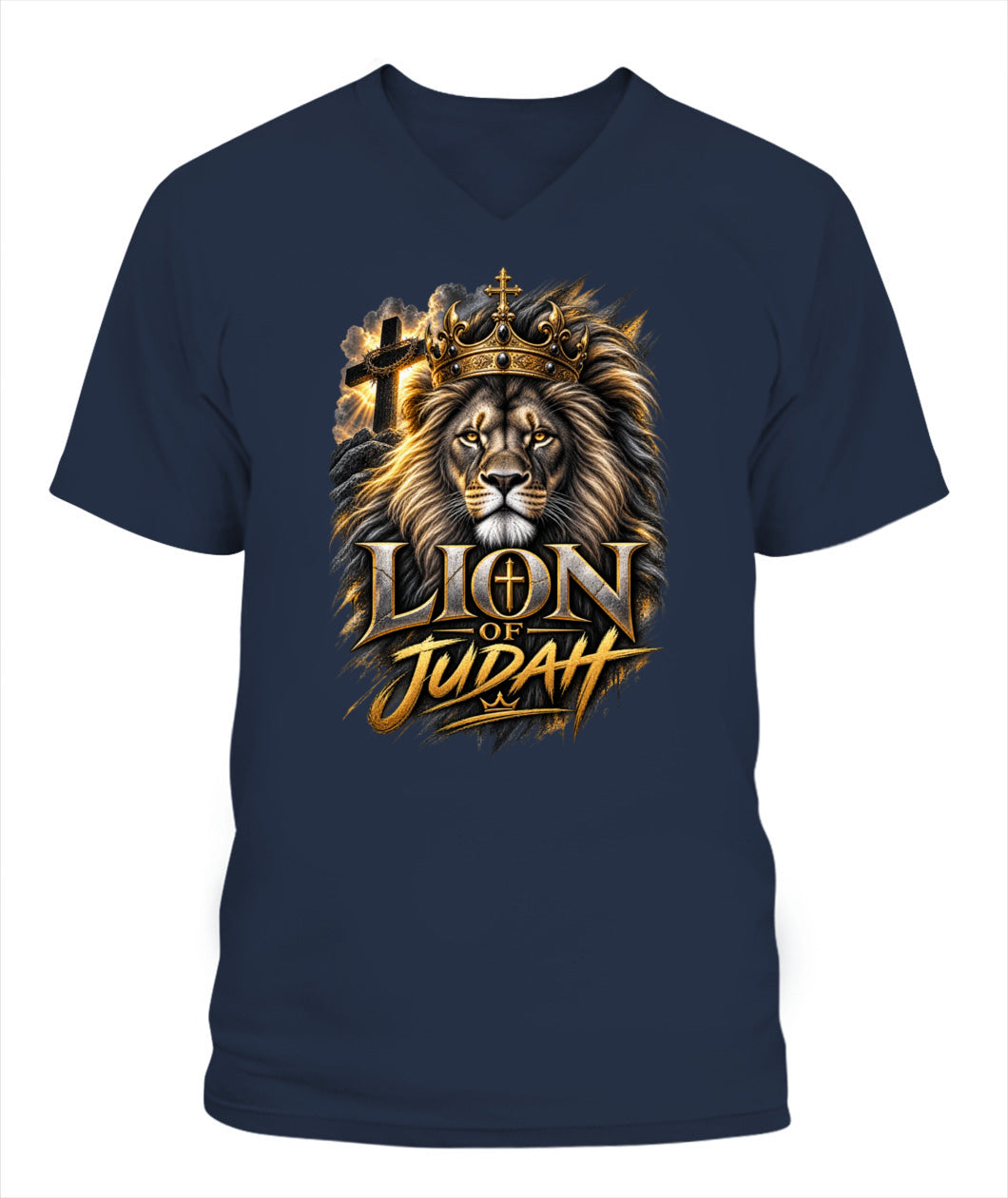 XYRT Apparel Faith Collection - Lion Of Judah Lady'S V-Neck T-Shirt 