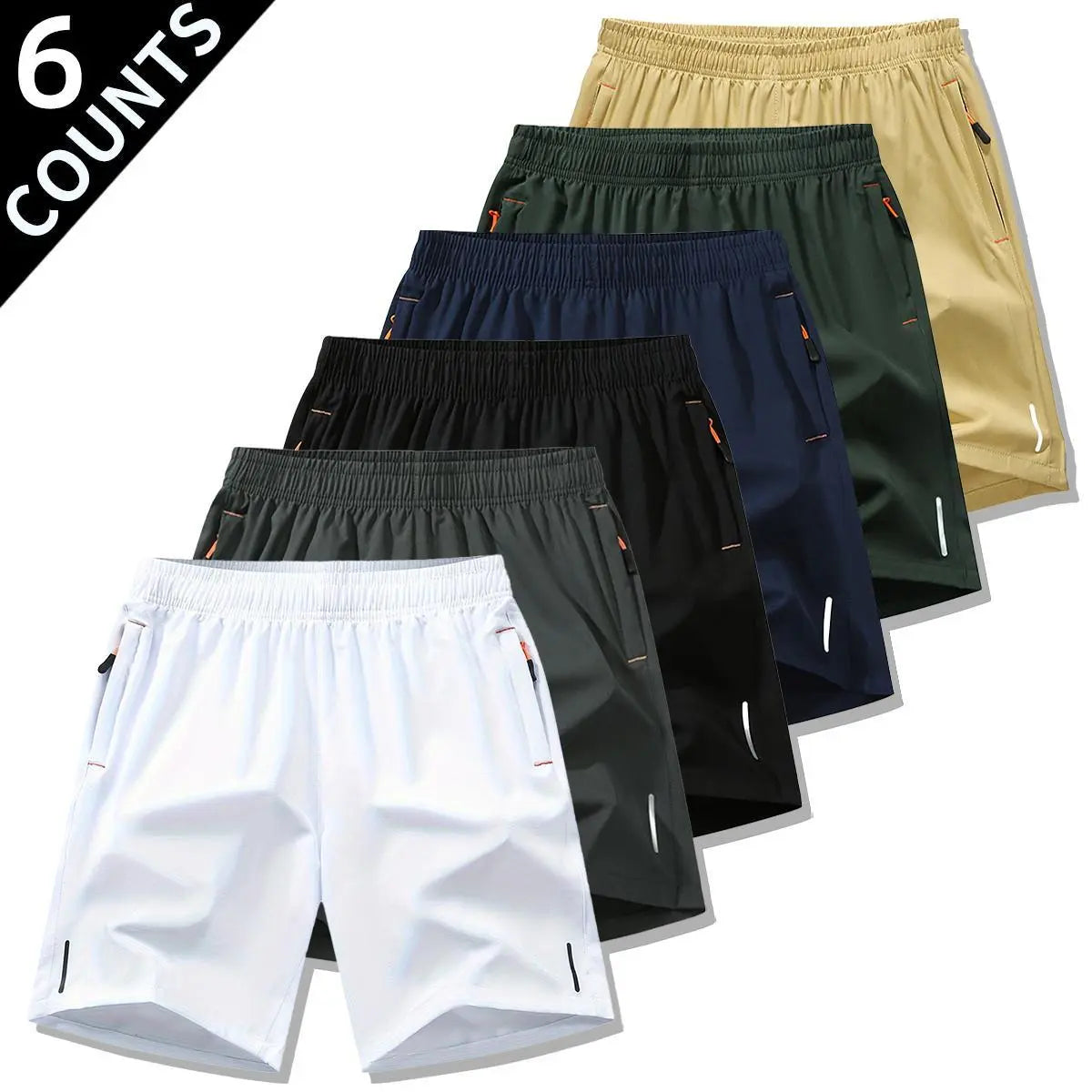 6-Piece Set Shorts for Men Summer Men'S Casual Quick Drying Shorts, Sports and Casual Jogging, Breathable and Loose Bottom Shorts Tiktok Shop Deals 5 Sense Gifts for Him Plain Beige Menswear Tropical Springstatements