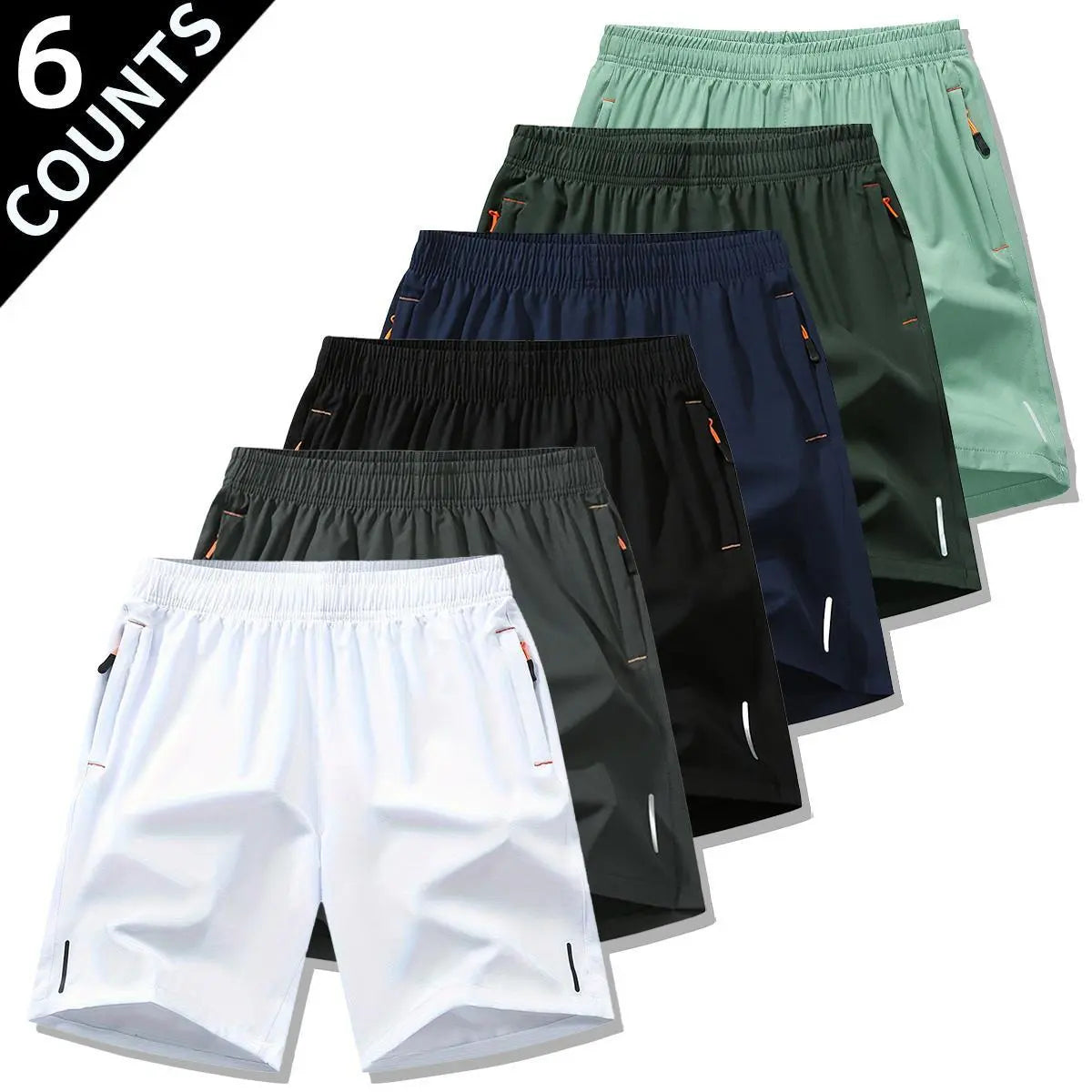 6-Piece Set Shorts for Men Summer Men'S Casual Quick Drying Shorts, Sports and Casual Jogging, Breathable and Loose Bottom Shorts Tiktok Shop Deals 5 Sense Gifts for Him Plain Beige Menswear Tropical Springstatements