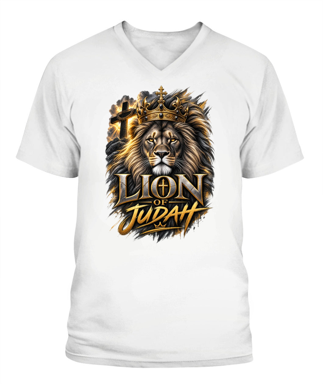 XYRT Apparel Faith Collection - Lion Of Judah Lady'S V-Neck T-Shirt 