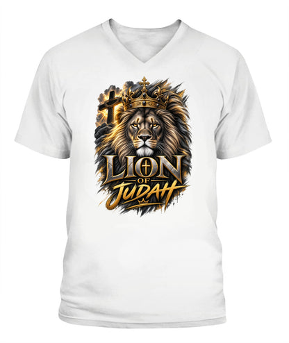 XYRT Apparel Faith Collection - Lion Of Judah Lady'S V-Neck T-Shirt 