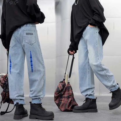4-11 Years Boys Clothes Slim Straight Jeans Young Pants Kids Baby Children Denim Clothing Trousers Elastic Waist Bottoms