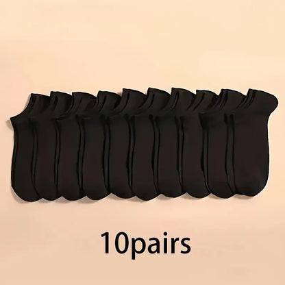 Solid  Low Cut Ankle Socks for Men and Women, Breathable and Durable Multipacks for Daily Wear.