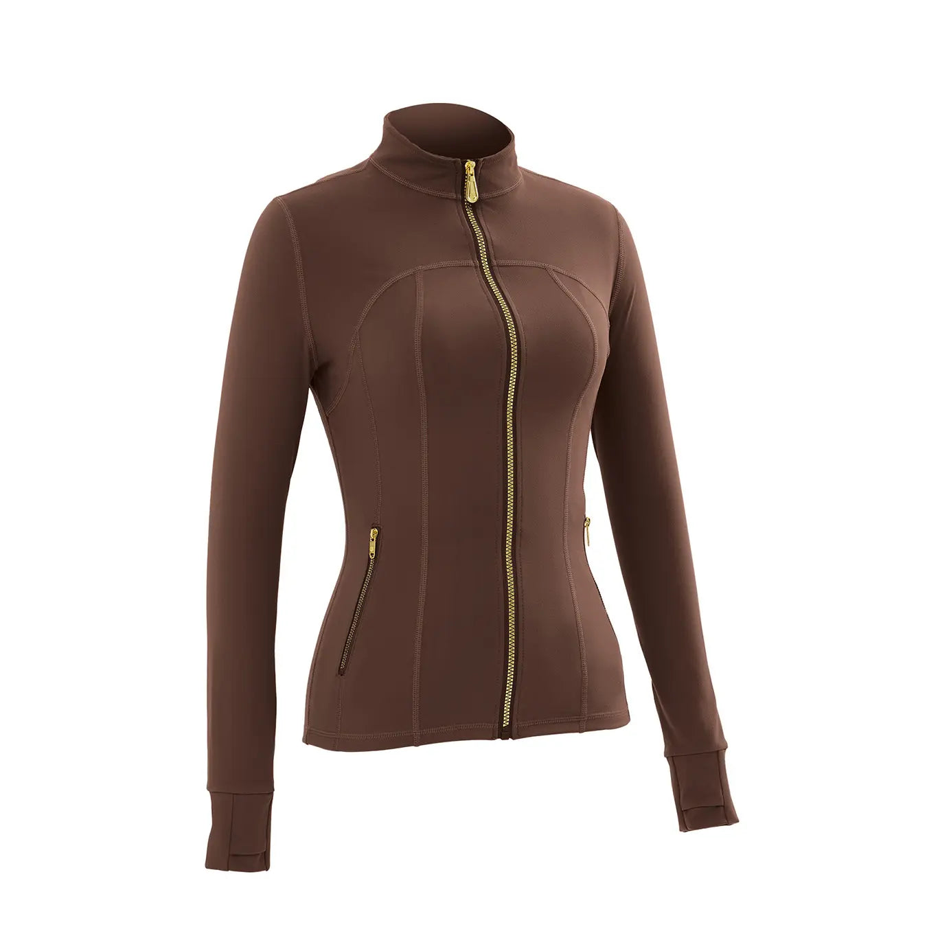Uncia Active Women'S 2-Piece Slim-Fit Athletic Sports Set - Gold-Zipper Jacket, High-Stretch Hip-Shaping Leggings for Yoga, Gym,Back to School,Back to School Haul