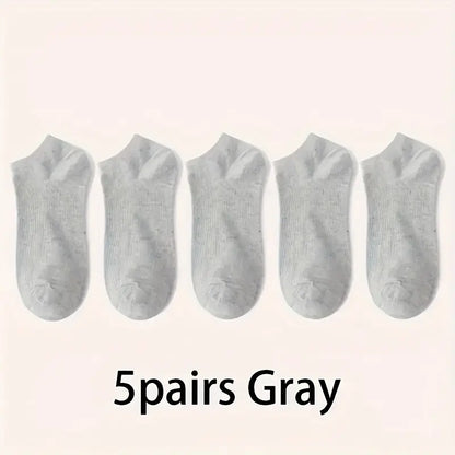 Solid  Low Cut Ankle Socks for Men and Women, Breathable and Durable Multipacks for Daily Wear.