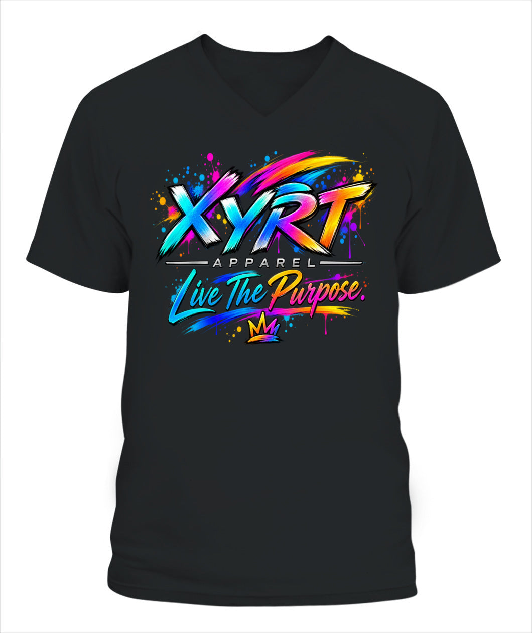 Lady'S  Xyrt Apparel Splash V-Neck T-Shirt 