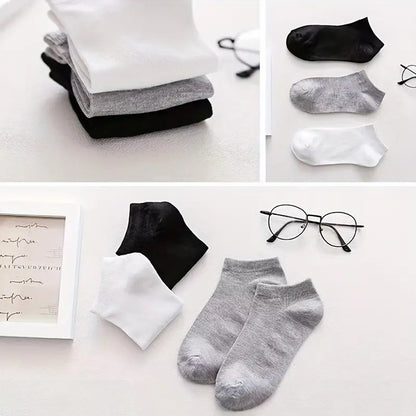 Solid  Low Cut Ankle Socks for Men and Women, Breathable and Durable Multipacks for Daily Wear.